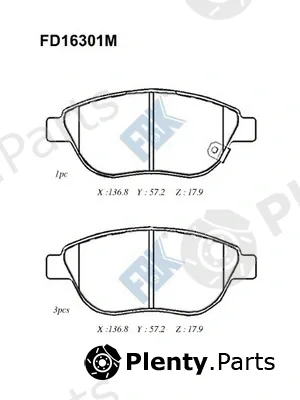 FBK FD16301M — Brake Pad Set, disc brake