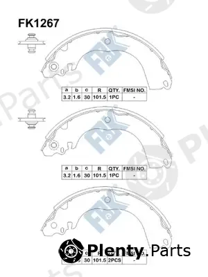 FBK FK1267 — Brake Shoe Set