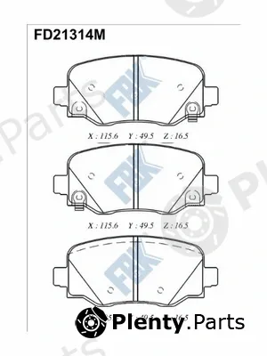 FBK FD21314M — Brake Pad Set, disc brake