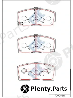 FBK FD0008M — Brake Pad Set, disc brake