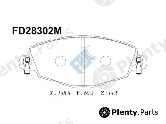 FBK FD28302M — Brake Pad Set, disc brake