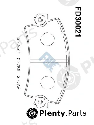 FBK FD30021 — Brake Pad Set, disc brake