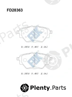 FBK FD28363 — Brake Pad Set, disc brake