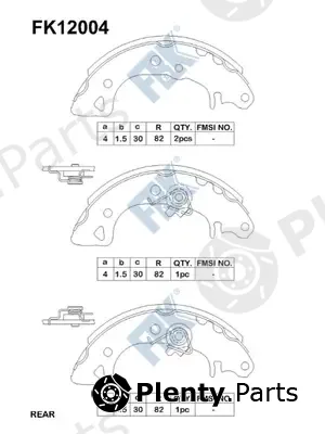FBK FK12004 — Brake Shoe Set