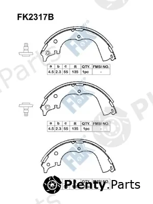 FBK FK2317B — Brake Shoe Set