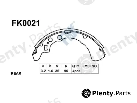 FBK FK0021 — Brake Shoe Set