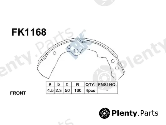 FBK FK1168 — Brake Shoe Set