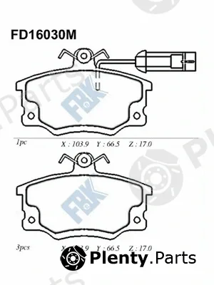 FBK FD16030M — Brake Pad Set, disc brake