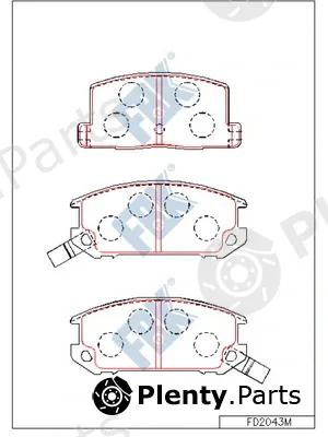 FBK FD2043M — Brake Pad Set, disc brake