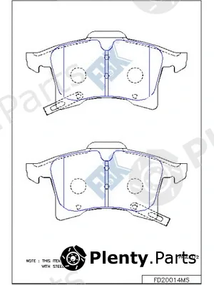 FBK FD20014MS — Brake Pad Set, disc brake