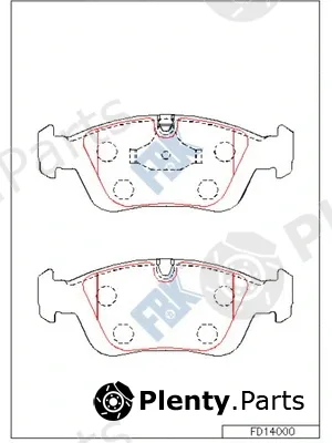 FBK FD14000 — Brake Pad Set, disc brake