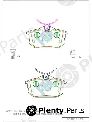 FBK FD6818MAS — Brake Pad Set, disc brake