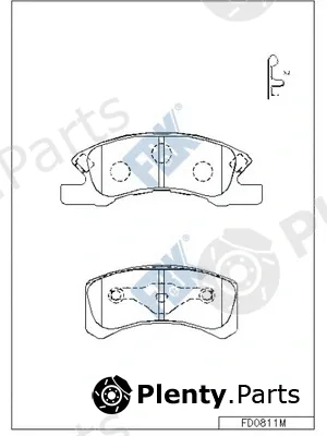 FBK FD0811M — Brake Pad Set, disc brake