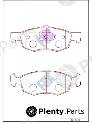 FBK FD16011 — Brake Pad Set, disc brake