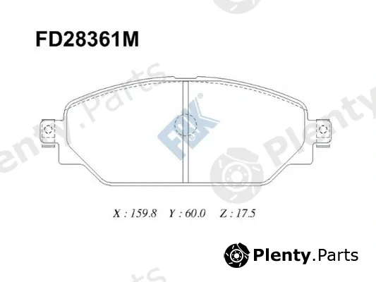 FBK FD28361M — Brake Pad Set, disc brake