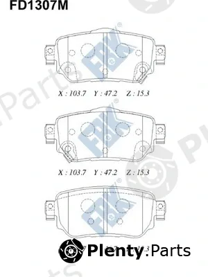 FBK FD1307M — Brake Pad Set, disc brake