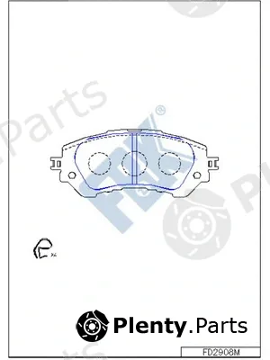 FBK FD2908M — Brake Pad Set, disc brake