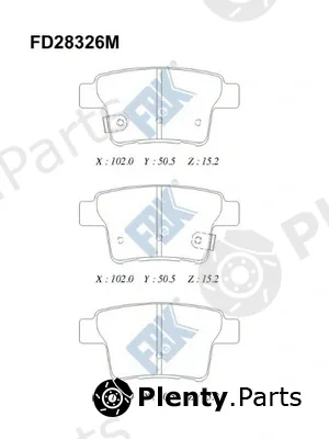 FBK FD28326M — Brake Pad Set, disc brake