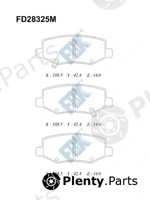 FBK FD28325M — Brake Pad Set, disc brake