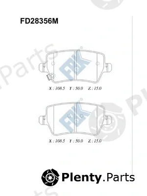 FBK FD28356M — Brake Pad Set, disc brake