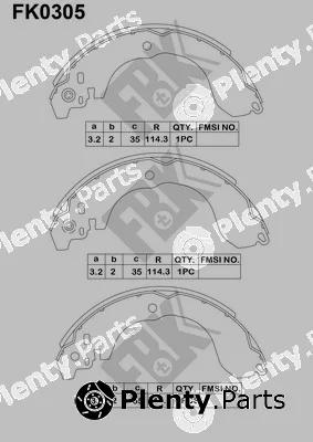 FBK FK0305 — Brake Shoe Set