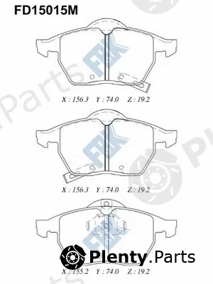 FBK FD15015M — Brake Pad Set, disc brake