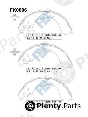 FBK FK0806 — Brake Shoe Set