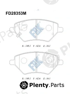 FBK FD28353M — Brake Pad Set, disc brake