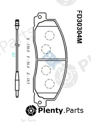 FBK FD30304M — Brake Pad Set, disc brake
