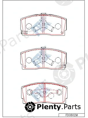 FBK FD0802M — Brake Pad Set, disc brake
