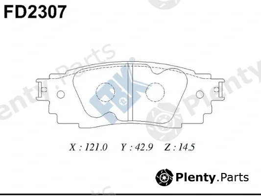 FBK FD2307 — Brake Pad Set, disc brake