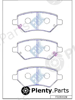 FBK FD28002M — Brake Pad Set, disc brake