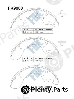 FBK FK9980 — Brake Shoe Set
