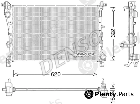 Denso DRM09046 — Radiator, engine cooling