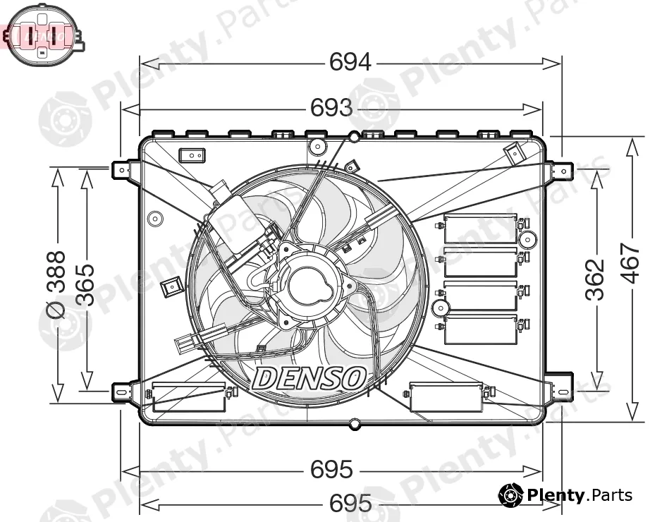 Denso DER10010 — Fan, engine cooling
