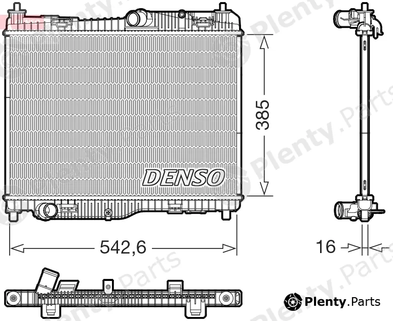 Denso DRM10123 — Radiator, engine cooling