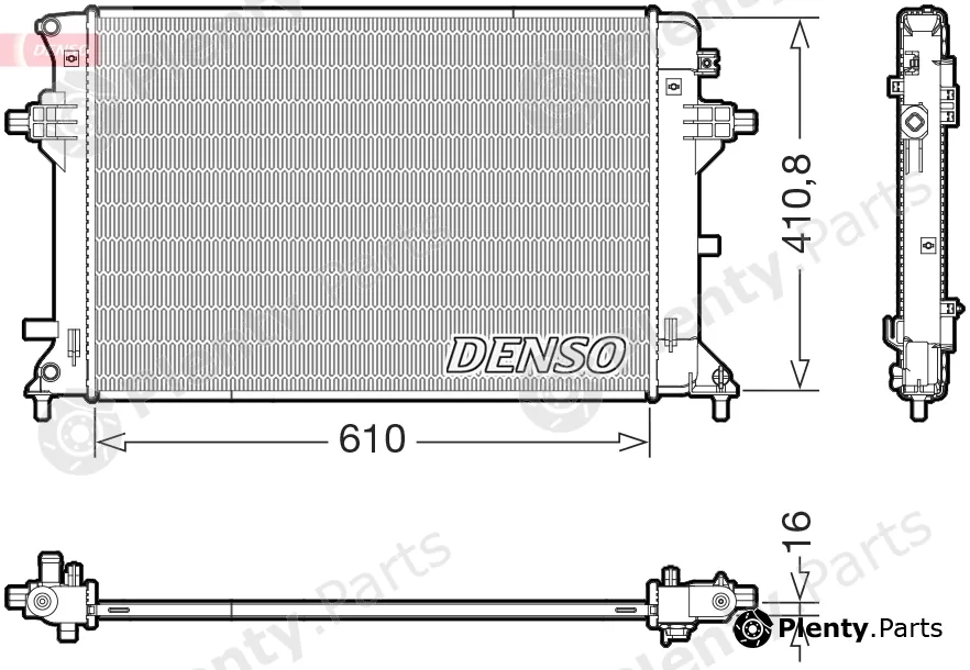 Denso DRM41038 — Radiator, engine cooling