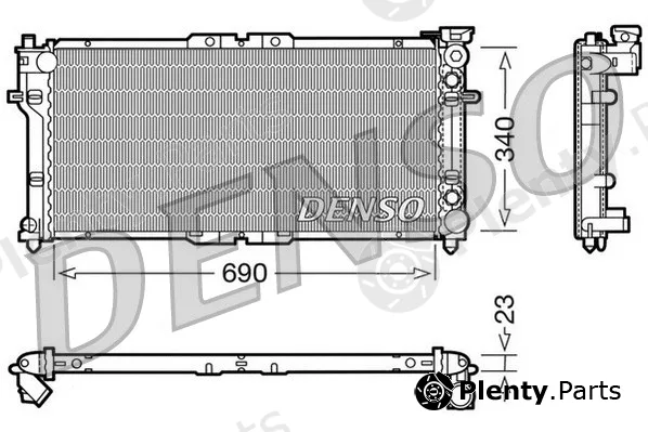 Denso DRM44004 — Radiator, engine cooling