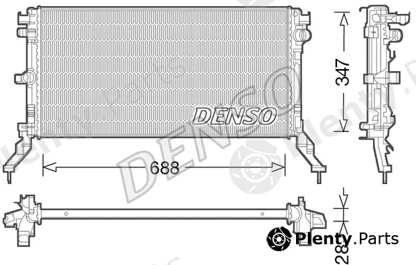 Denso DRM23039 — Radiator, engine cooling