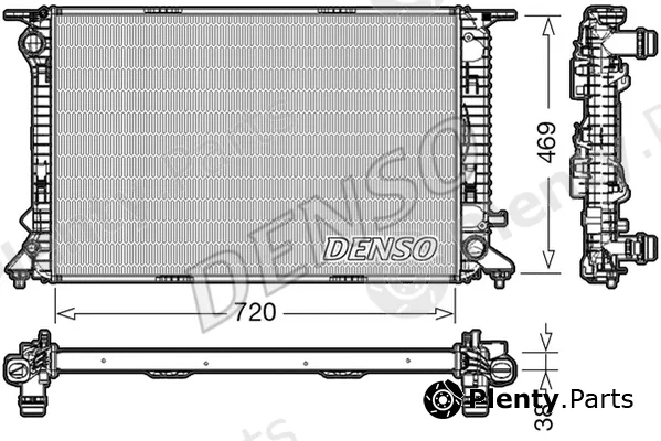 Denso DRM02024 — Radiator, engine cooling