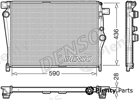 Denso DRM17105 — Radiator, engine cooling