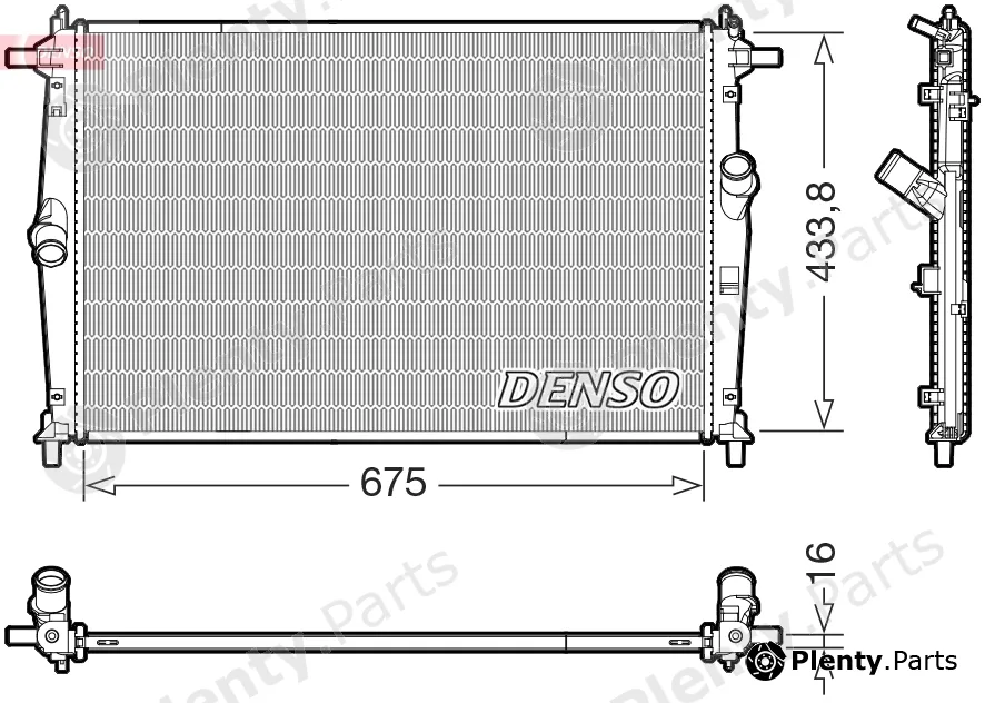 Denso DRM44054 — Radiator, engine cooling