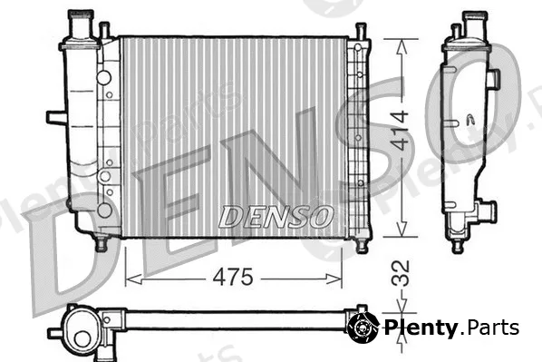 Denso DRM09028 — Radiator, engine cooling