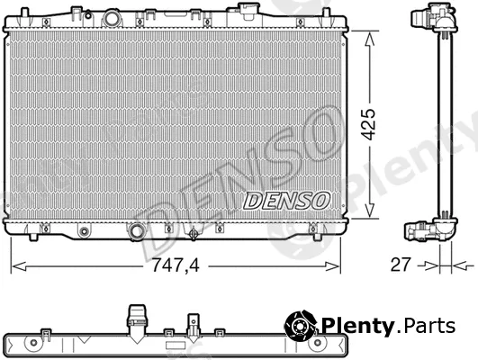 Denso DRM40054 — Radiator, engine cooling