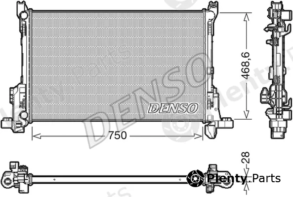Denso DRM09175 — Radiator, engine cooling