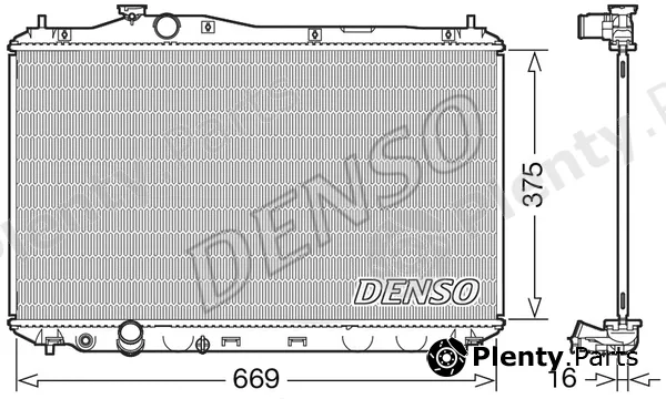 Denso DRM40042 — Radiator, engine cooling