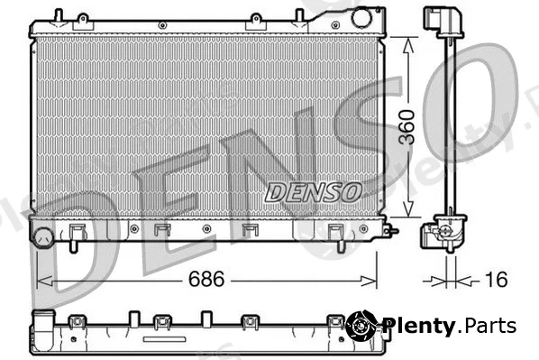 Denso DRM36004 — Radiator, engine cooling