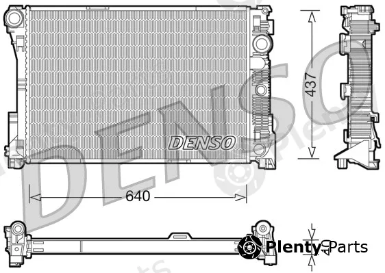 Denso DRM17045 — Radiator, engine cooling