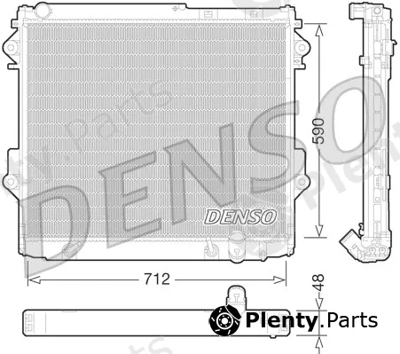 Denso DRM50075 — Radiator, engine cooling