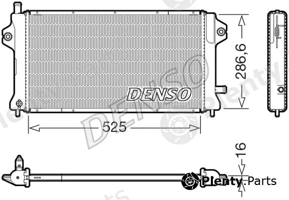 Denso DRM46077 — Radiator, engine cooling